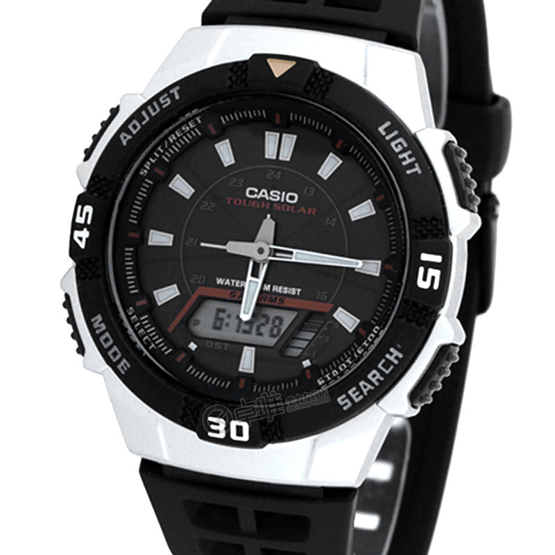卡西欧casio手表aq系列时尚防水太阳能多功能男表