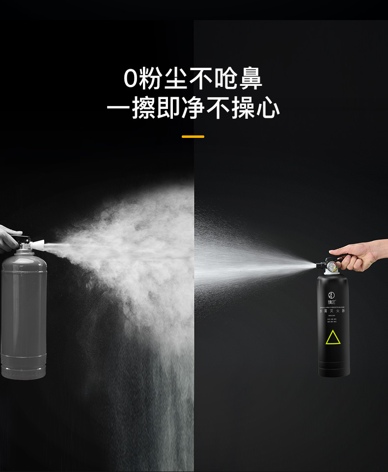 镇定车载灭火器水基小型便携汽车家用车用店用年检消防器材950ml