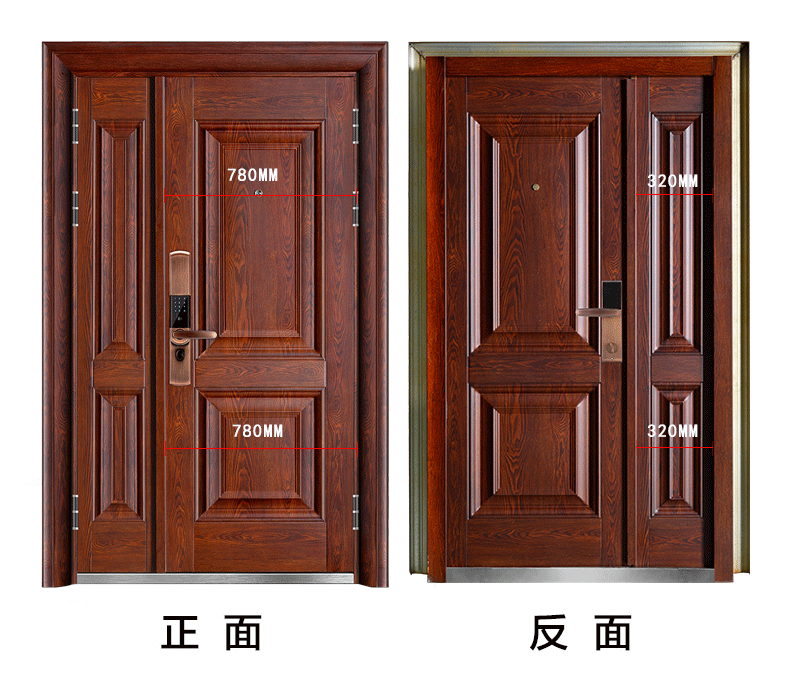 子母门门指纹锁防盗门进户门双开入户门别墅大门都市诱惑