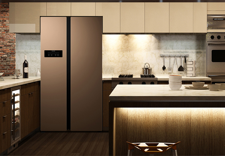 damiele达米尼 bcd-611wksd 变频双开门对开门无霜电冰箱 家用 智能