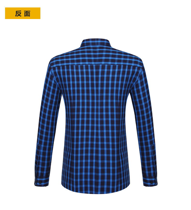 虎豹秋季格子衬衫男士长袖青年修身版型衬衣休闲男装