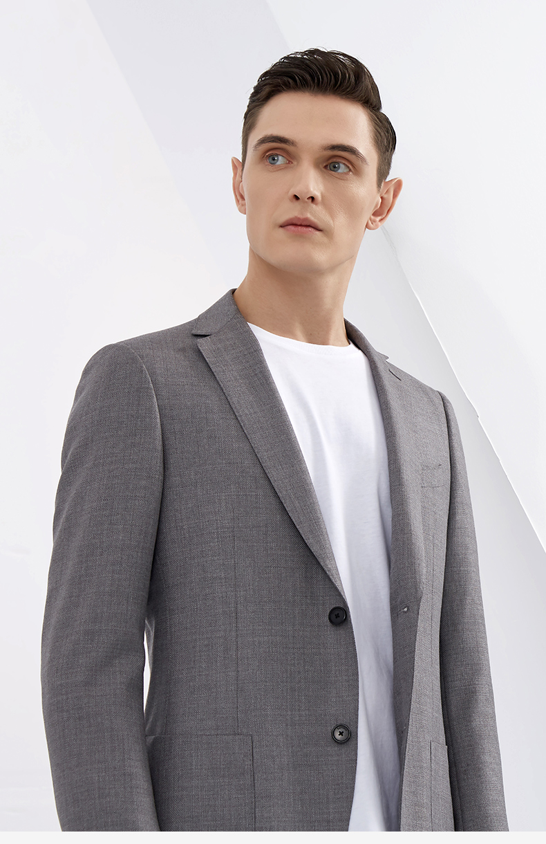 培罗蒙baromon春季新款男装男士西服商务休闲西装男士reda羊毛外套