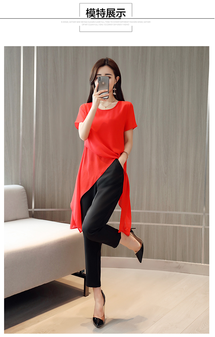 女士夏款新品年轻风套装女时尚港风复古两件套俏皮气质女神范裤子