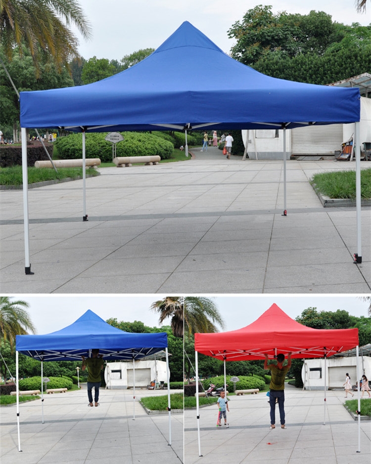 闪电客雨棚/防雨布 遮阳棚户外广告帐篷四方摆摊四脚大伞折叠伸缩式