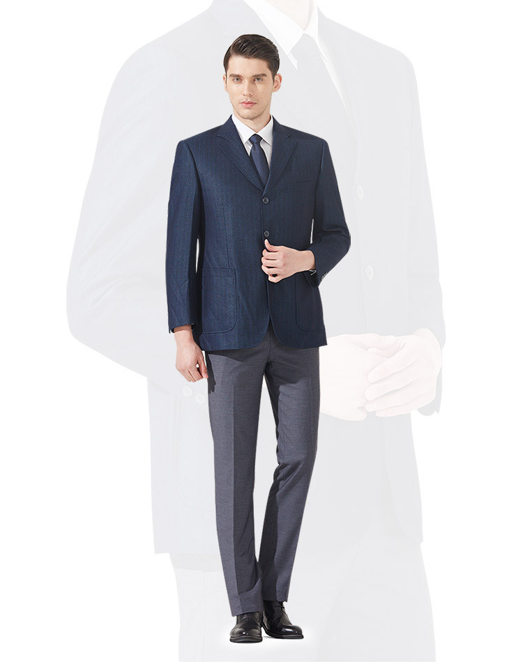 虎都男士西服春季新款中年直筒免烫单西