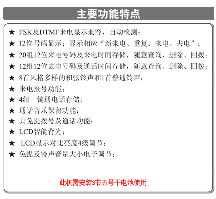 飞利浦(Philips)家用办公来电显示电话机来电报号座机CORD228(白色)