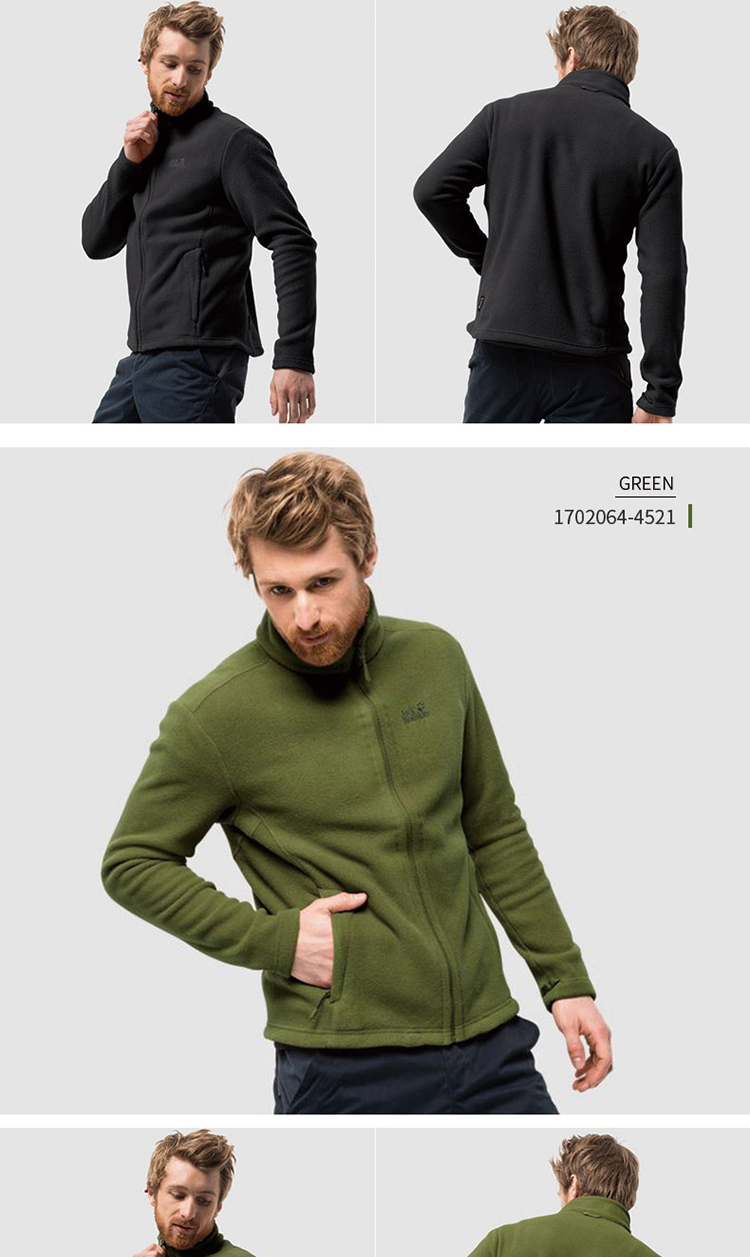 jackwolfskin狼爪抓绒衣男装2018秋季新款户外运动服透气拉链夹克外套