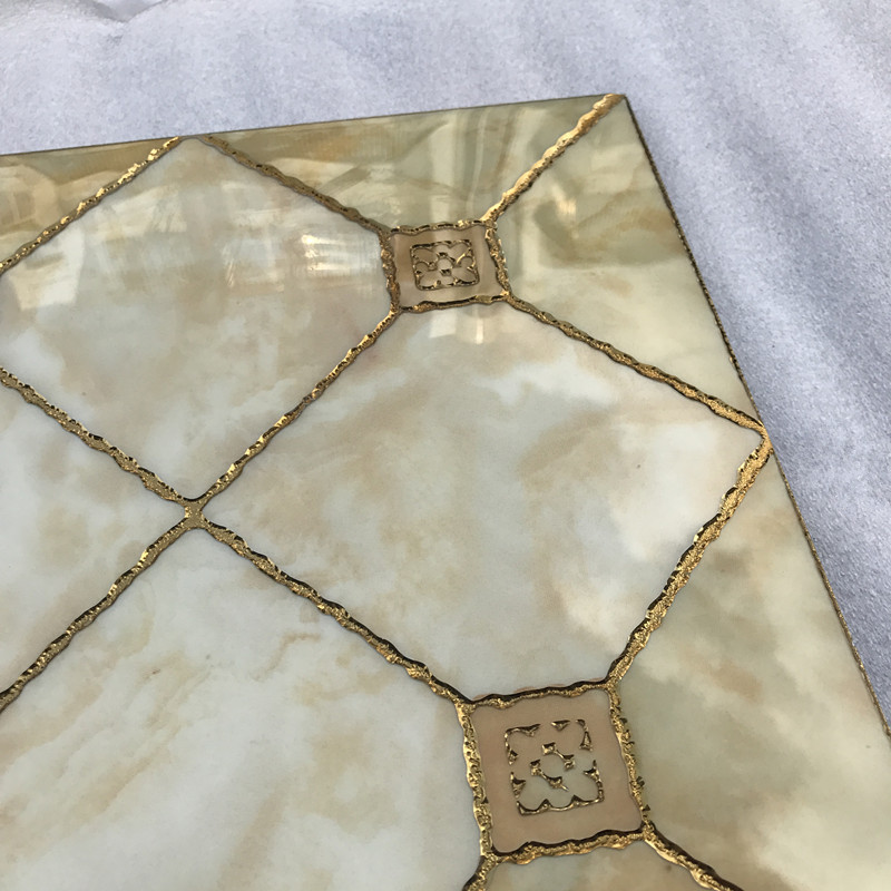 抛晶砖金色瓷砖300300镀金砖阳台厨房卫生间防滑抛金地砖壹德壹