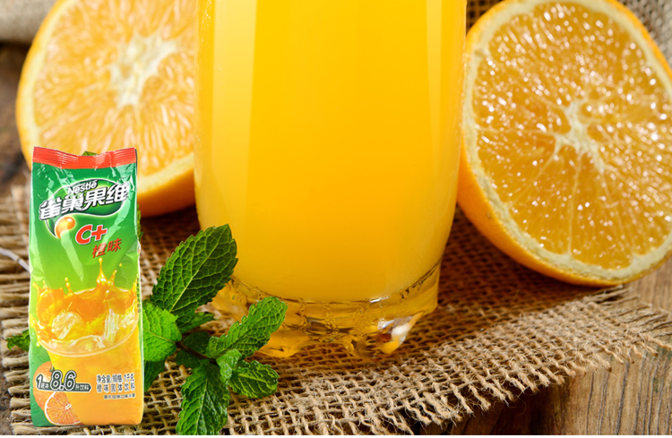 四川其利雀巢果维c柠檬味固体饮料840g装果汁粉整箱12袋0167