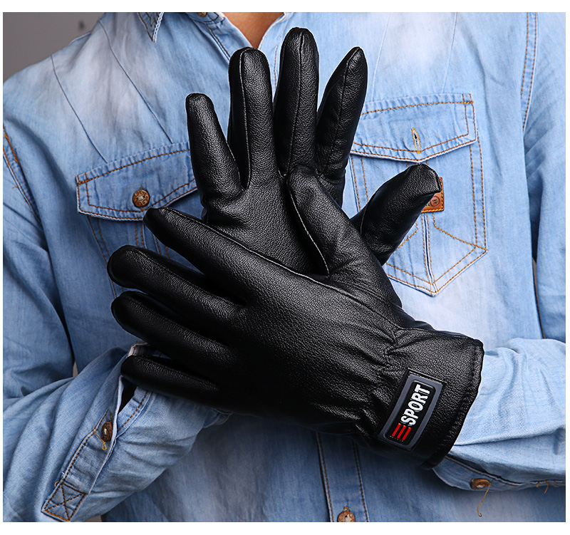 皮手套男士秋冬季保暖加绒加厚pu皮手套防风骑行摩托车学生韩版
