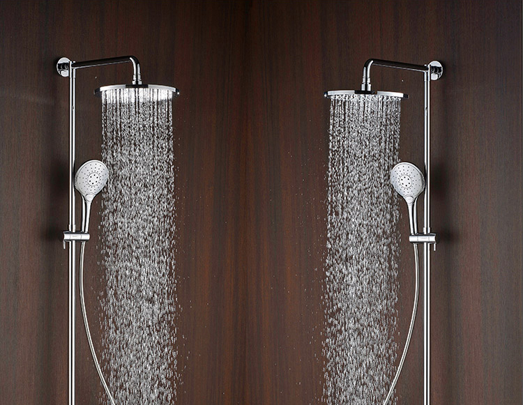 hansnlin卫浴德国黑森林挂墙式花洒明装防烫圆形恒温花洒套装 多款式