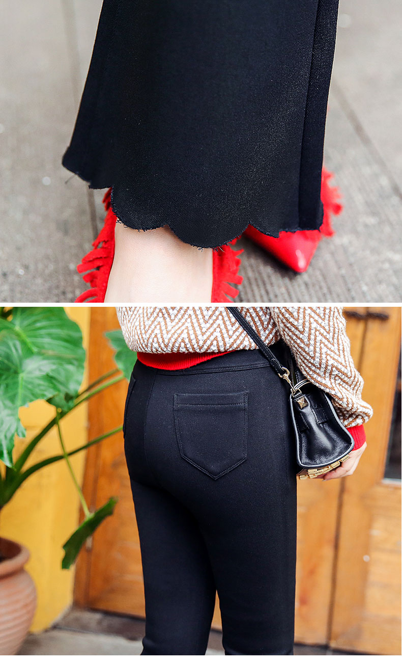 mtiny春夏季高腰微喇叭裤女裤韩版修身九分裤弹力鱼尾裤西裤休闲长裤