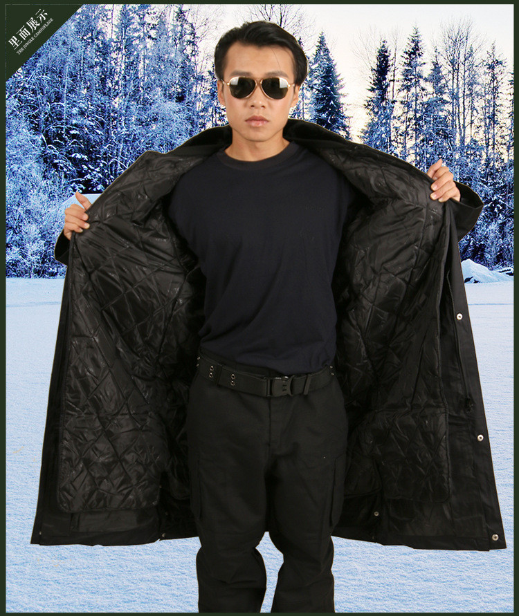 07式冬装工作服棉衣物业保安大衣加厚保暖