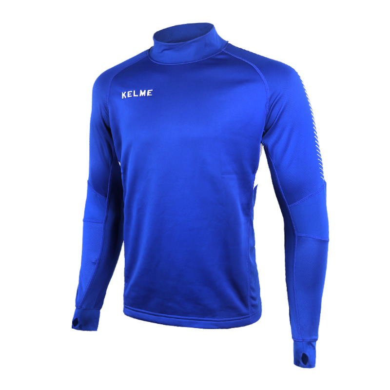 卡尔美成人针织训练套头衫足球训练服kelmek089速干透气加绒长袖