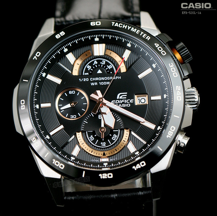 卡西欧casio男士手表钢带运动防水石英表ef546d7a