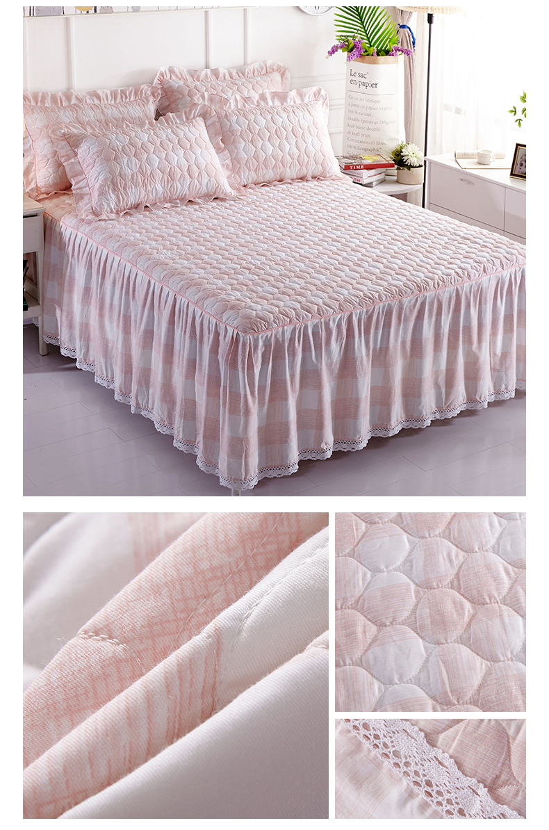 床裙式床罩四件套床上被套200x230cm床套带款公主风