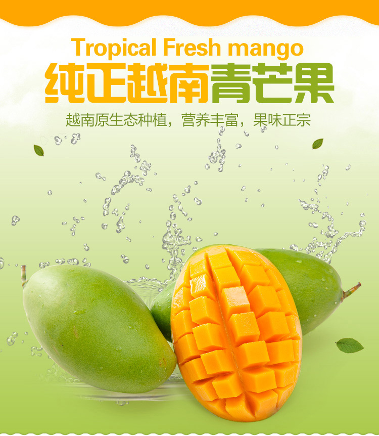 福山馆越南进口大青芒9斤装6个装中华特色馆