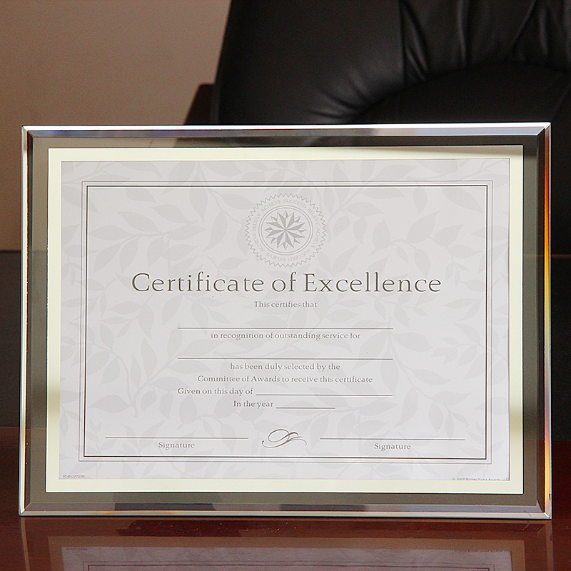 a4证书框水晶玻璃框摆台透明授权荣誉证书相框奖状裱框a4横竖可摆