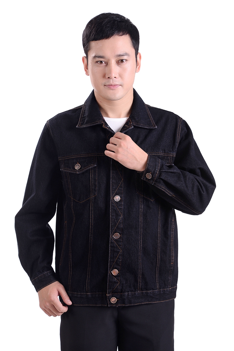 mtiny秋冬工装牛仔褂劳保工装工作服棉男装夹克牛仔上衣电焊工防烫衣