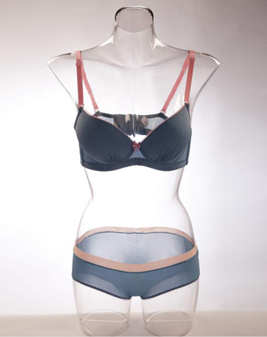 文胸拍照道具女半身带臀直腰全透明模特3d拍摄服装内衣透明假模日用