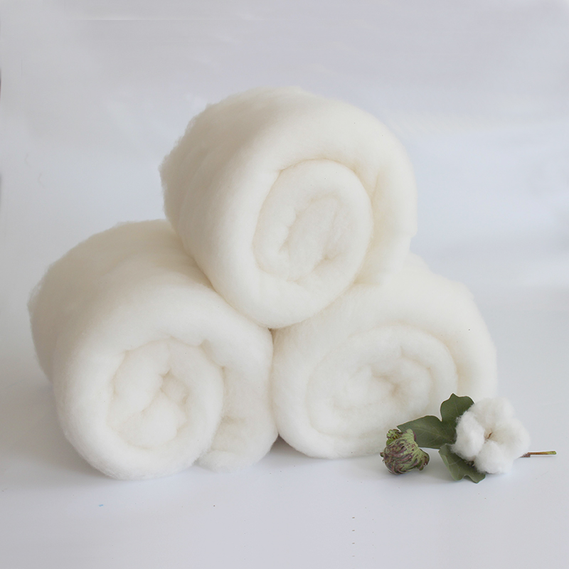 棉花新疆长绒棉散装精梳棉棉被芯棉胎棉花被子填充物1斤1卷精梳棉