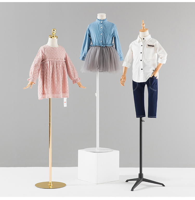 兮木儿童模特道具女半身高档童装店人台男展示架全身橱窗服装店模特架
