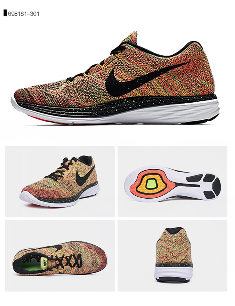 nike耐克2015新款鞋flyknitlunar3登月3男子跑步鞋698181