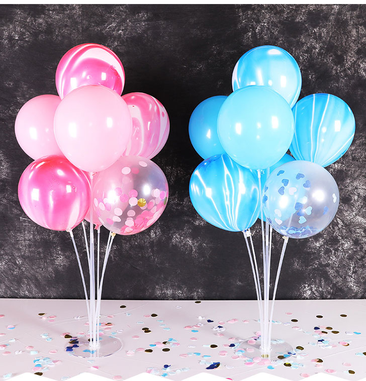 气球桌摆玛瑙黑儿童生日气球桌飘套餐马卡龙气球桌面装饰布置生活日用