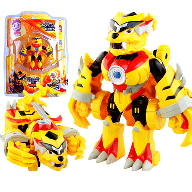 炫变铁拳虎2礼zz侠玩具阿五铁拳虎变形手表五灵全套之超级超新萌宠