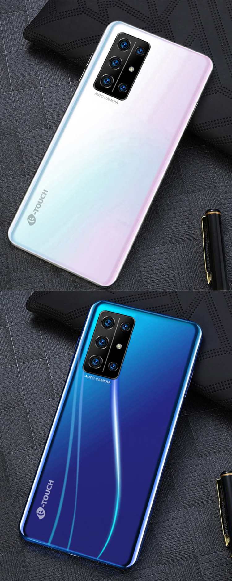 天语p40pro655英寸高清穿孔屏游戏拍照智能手机侧键指纹人脸识别全