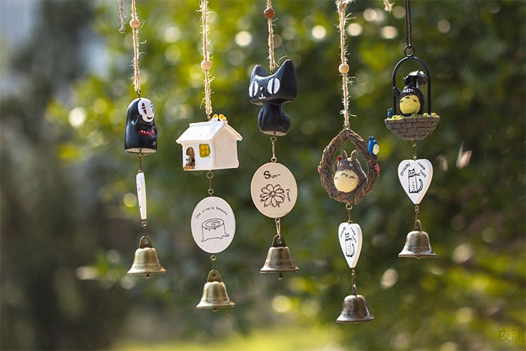 可爱日式龙猫风铃挂饰饰创意家居饰品女生生日礼物卧室铃铛挂件