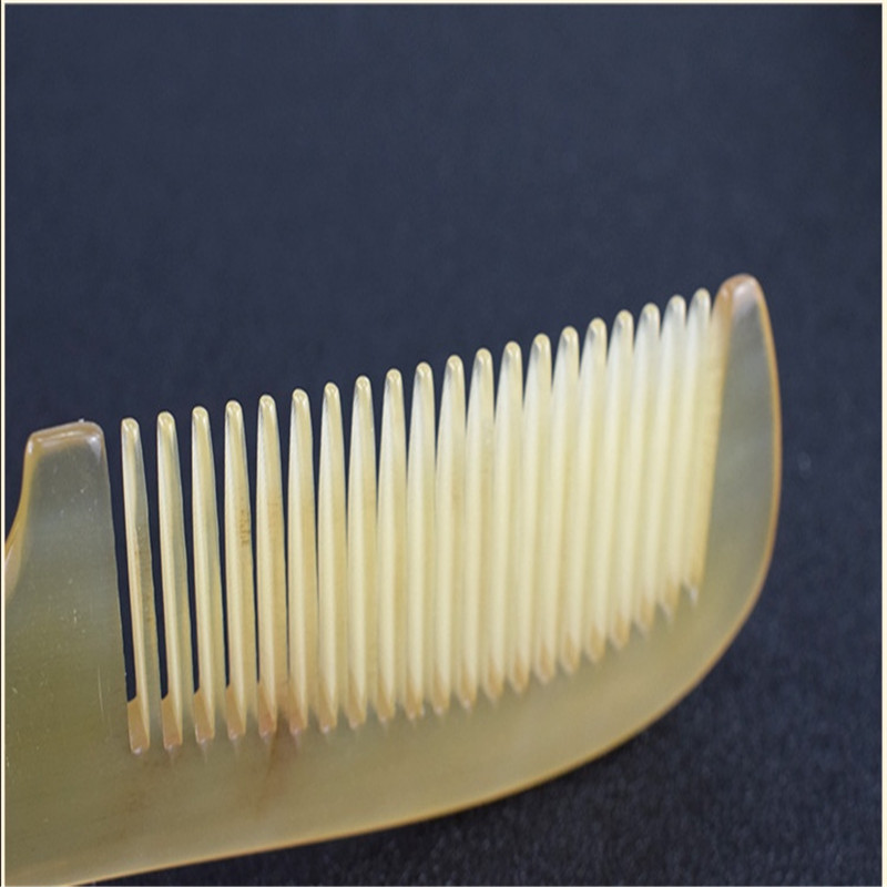 天然白羊角大柄梳18cm纯手工打