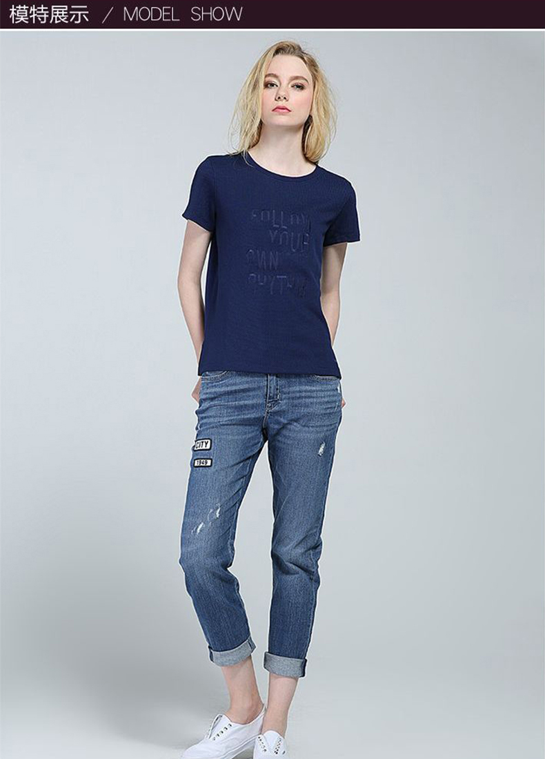 lee女装圆领印花短袖t恤l16342av31xa