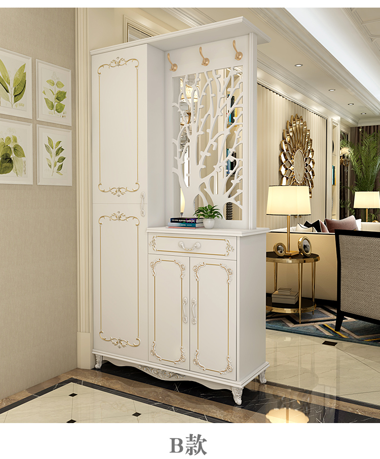 欧式入户玄关屏风鞋柜厅玄关隔断柜酒柜双面简约客厅屏风装饰柜