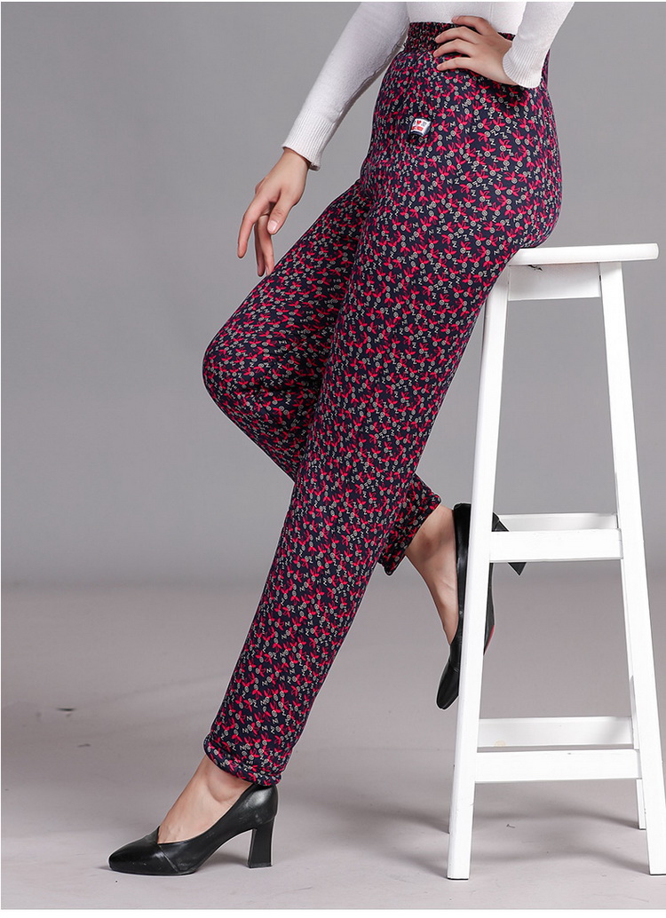 奶奶冬装棉裤女6070岁加绒加厚中老年人保暖裤高腰宽松妈妈外穿