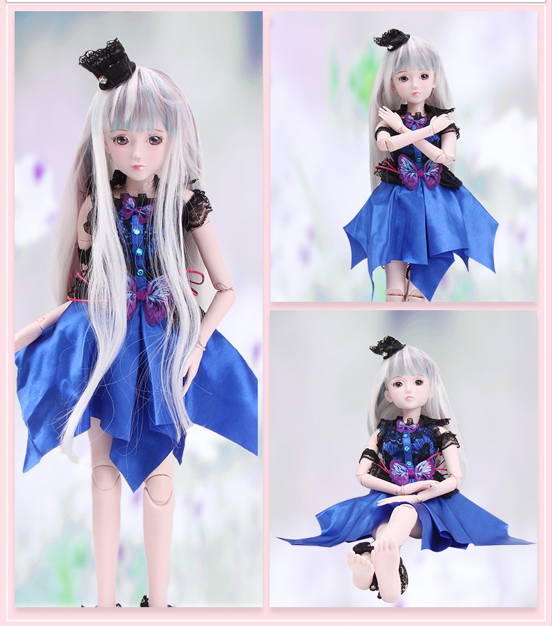 叶罗丽芭比娃娃儿童动漫系列白光莹60cm可化妆宝宝女孩换装玩具全关节