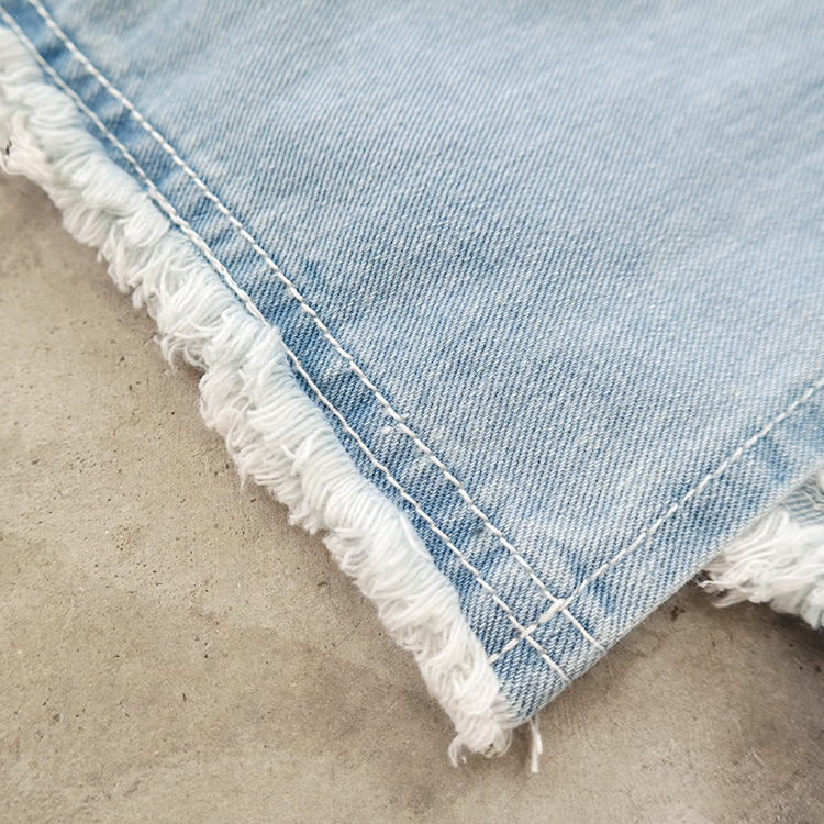 qma新款夏装女装韩版中长款宽松开叉牛仔背带裙毛边连衣裙学生长裙潮