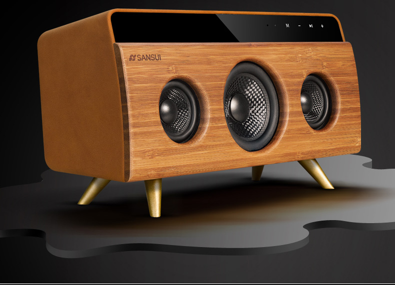 sansui山水s56无线21蓝牙音箱迷你复古小音响便携式超重低音炮