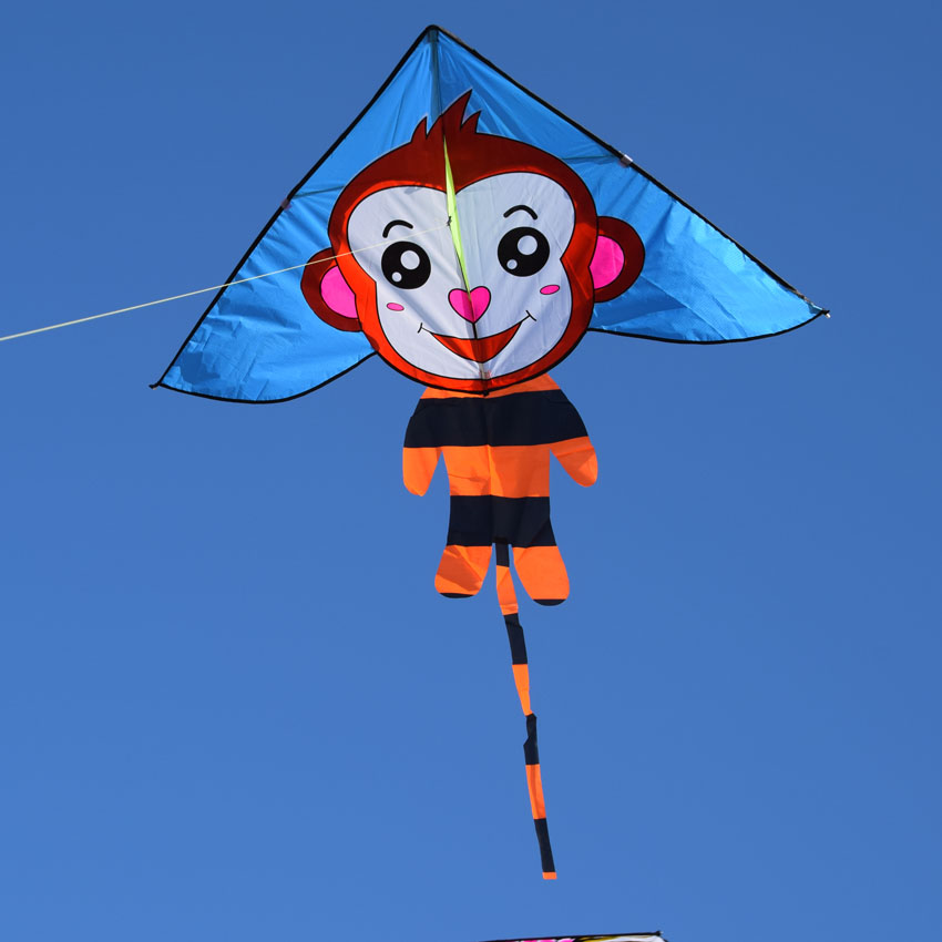 潍坊2018新款酷翔可爱猴风筝微风易飞初学者儿童猴子风筝线轮