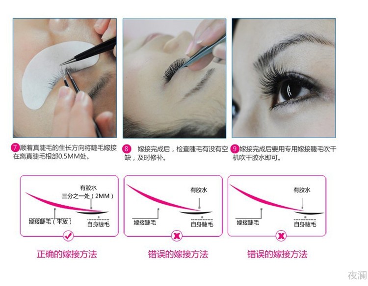 初学嫁接睫毛的技巧图片