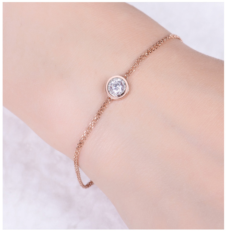 佐卡伊zocai18k金手链钻石女款新品手饰时光里的爱正品珠宝