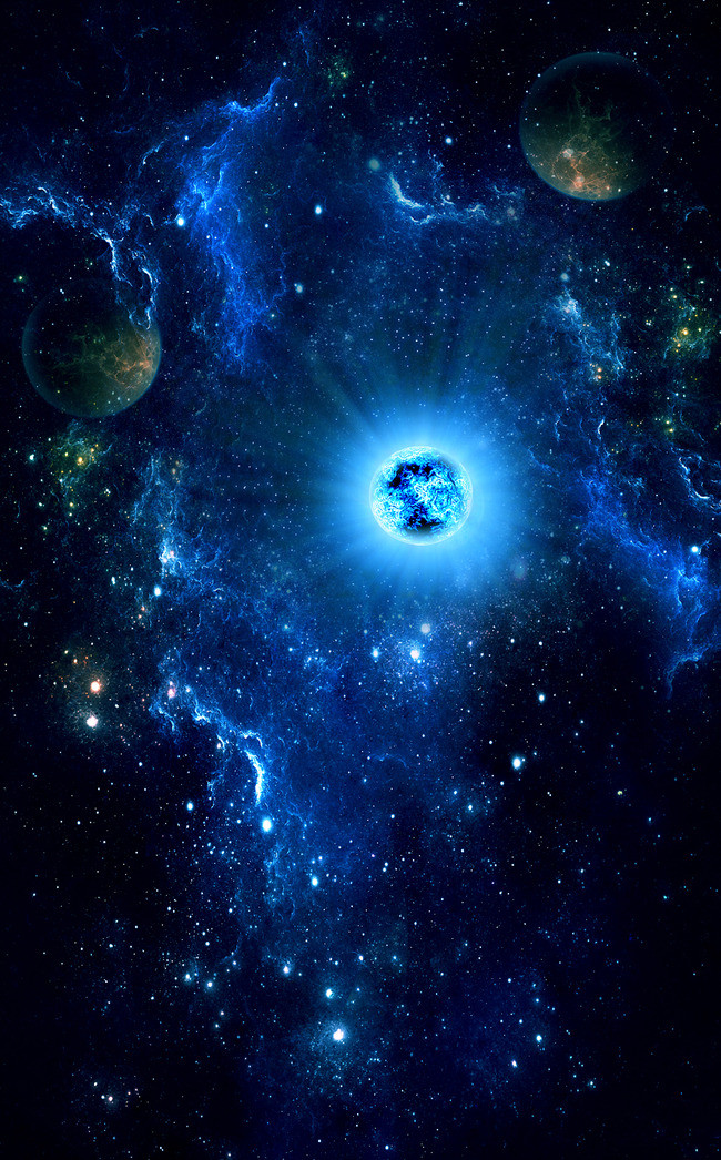 3d立体墙纸卧室墙面吊顶天花板大型壁画夜景酒店装饰壁纸宇宙星空壹德