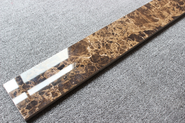 黑金花深咖网全抛釉瓷砖踢脚线800x100客厅卧室地脚线波导线都市诱惑