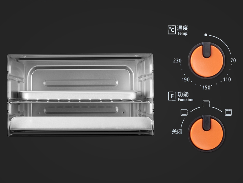 美的（Midea） 电烤箱 MG25NF-AD三代 25L 双层烤位 机械式 家用大容量电烤箱