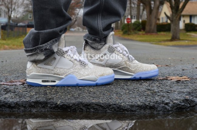 nikeairjordan4laseraj4乔43m白金镭射篮球鞋男鞋705333105