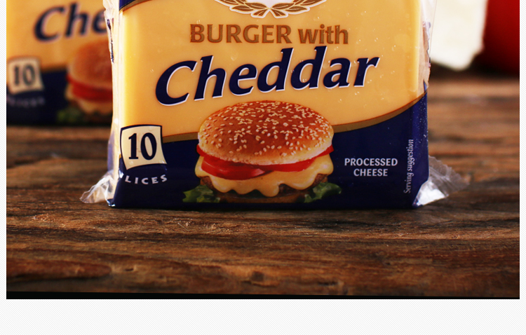 法国总统牌汉堡奶酪片芝士片披萨拉丝奶酪200克0082