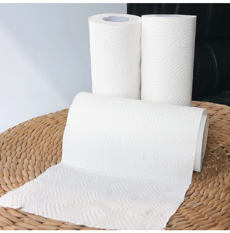 厨房用纸卷纸纸巾吸油吸水3卷厨房纸巾压花加厚实惠装