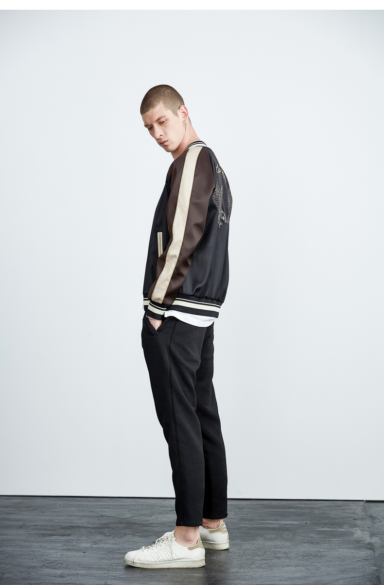 lilbetter横须贺夹克男新款修身运动棒球衫潮牌刺绣日系男士外套