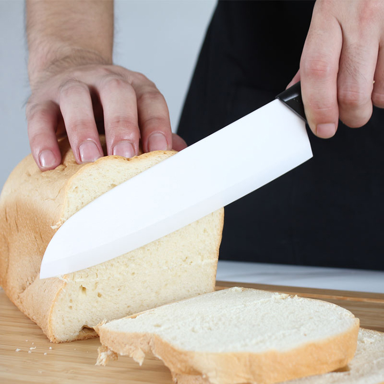 7寸陶瓷刀切肉片刀具寿司家用切水果西式小菜刀陶瓷水果刀-黑色