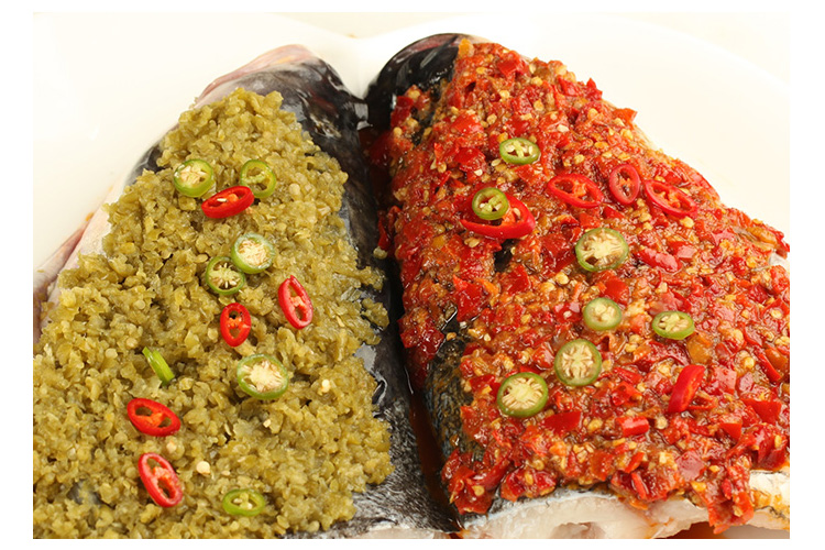 贺福记剁椒鱼头剁椒酱900g2青红双椒剁椒蒸鱼调料湖南特产免运费0139